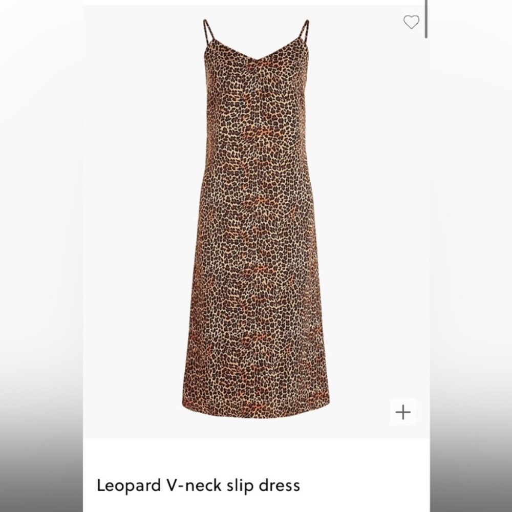 Jcrew factory leopard slip dress